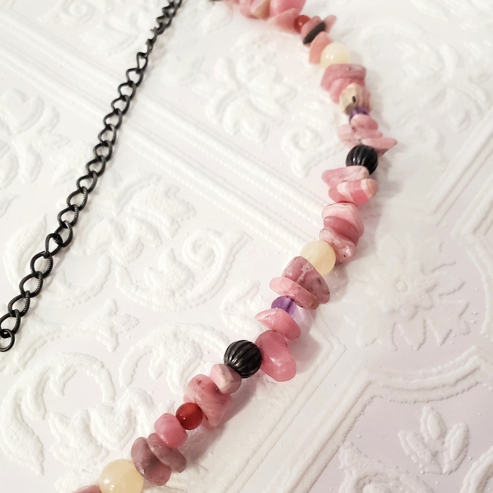 Sterling Silver Vintage 1970'S Shell Pendant Necklace Pink - Picture 7 of 8